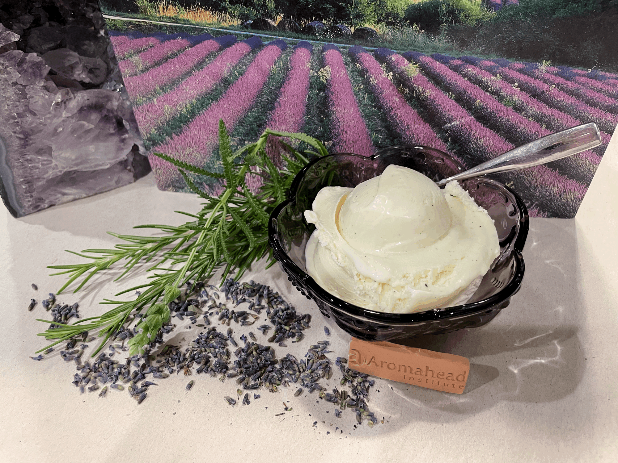 Old Fashioned Custard Ice Cream With Lavender